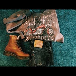 Cropped Harley Davidson inspired sweatshirt